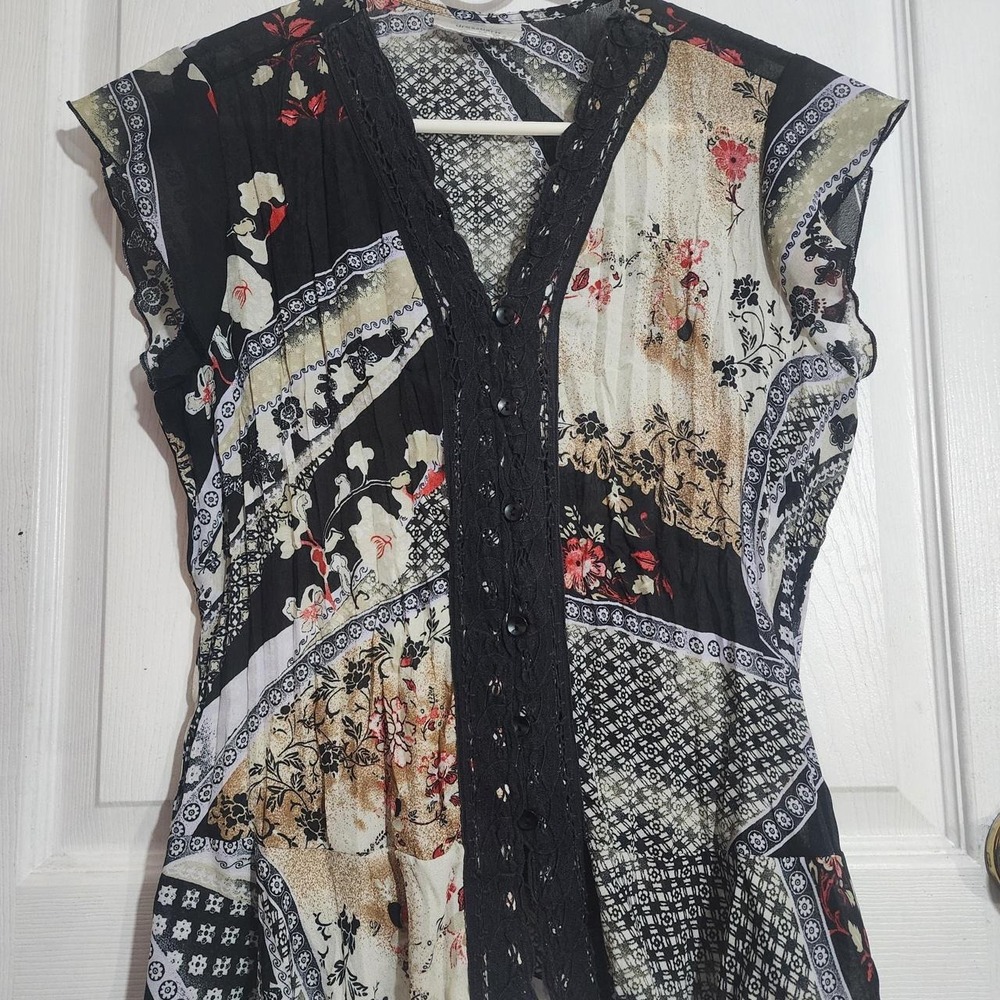 Y2K Multicolored Patchwork Blouse